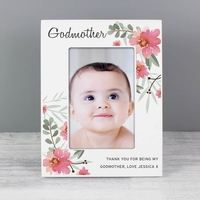 Floral Sentimental 6x4 Wooden Photo Frame