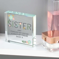 Floral Sister Large Crystal Token