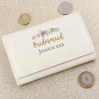 Floral Watercolour Cream Purse