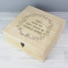 Floral Wreath Large Wooden Keepsake Box