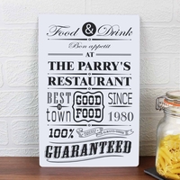 Food & Drink Restaurant Plaque
