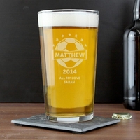 Football Pint Glass