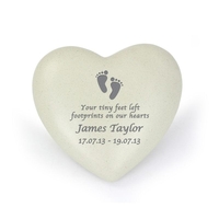 Footprints Heart Memorial