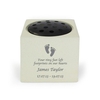 Footprints Memorial Vase