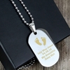 Footprints Stainless Steel Dog Tag Necklace