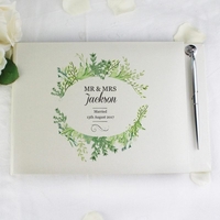 Fresh Botanical Guest Book & Pen