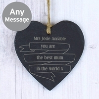 Garden Bloom Slate Heart