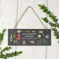 Garden Printed Hanging Slate Plaque