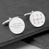 Gear Stick Round Cufflinks