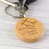Gemini Zodiac Star Sign Wooden Keyring (May 21st - June 20th)