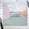 Geometric Glass Chopping Board/Worktop Saver