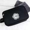 Geometric Initial Black Wash Bag