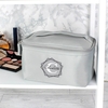 Geometric Initial Grey Make Up Wash Bag