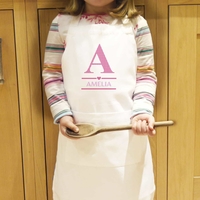 Girls Initial Kids Apron