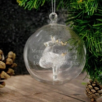 Glass Reindeer Bauble