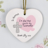 Godmother Ceramic Heart Decoration