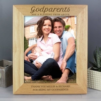Godparents 10x8 Wooden Photo Frame
