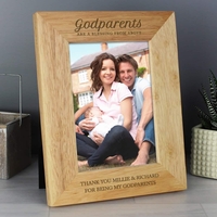 Godparents 7x5 Wooden Photo Frame