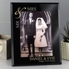Gold Couples 5x7 Black Glass Photo Frame