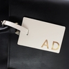 Gold Initials Cream Luggage Tag