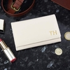 Gold Initials Cream Purse