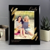 Golden Feather 5x7 Black Glass Photo Frame