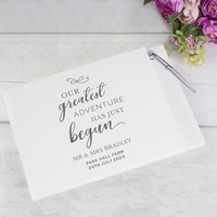 Greatest Adventure Wedding Hardback Guest Book & Pen