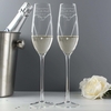 Hand Cut Heart Pair of Flutes with Swarovski Elements with Gift Box