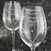 Hand Cut Little Hearts Diamante Wine Glasses with Swarovski Elements