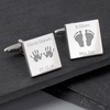 Hands and Feet New Baby Square Cufflinks