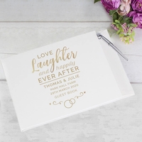Happily Ever After Wedding Hardback Guest Book & Pen