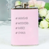 Hashtag Pink Hip Flask