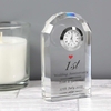 Heart Motif Crystal Clock