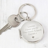 Heart Motif Round Photo Keyring