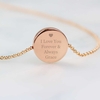 Heart Rose Gold Toned Disc Necklace