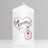 Heart Stitch Mummy Candle