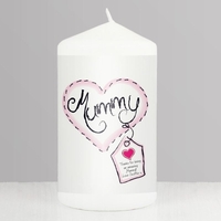 Heart Stitch Mummy Candle