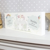 Hessian Elephant Twins Wooden Block Sign
