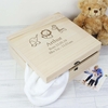 Hessian Friends Large Wooden Keepsake Box