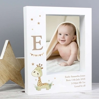 Hessian Giraffe 7x5 Box Photo Frame