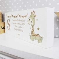 Hessian Giraffe Mantel Block