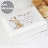 Hessian Rabbit Wooden Jewellery Box