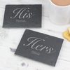 His and Hers Slate Coaster Set