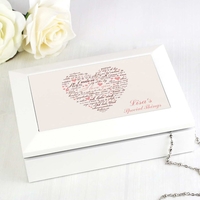 I Love You White Jewellery Box