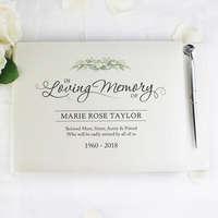 In Loving Memory Hardback Guest Book & Pen