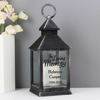 In Loving Memory Rustic Black Lantern