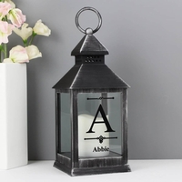Initial Rustic Black Lantern