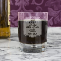 Keep Calm Tumbler Bubble Glass