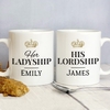 Ladyship and Lordship Mug Set