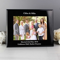 Landscape Black Glass Photo Frame 5x7